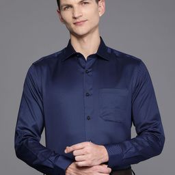 Louis Philippe Pure Cotton Classic Fit Opaque Formal Shirt-image-81