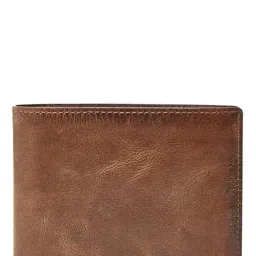 Fossil Brown Distressed Leather Bi-Fold Wallet-15