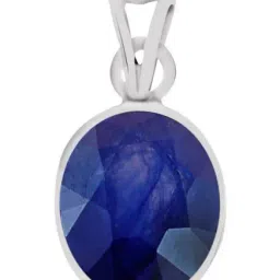 Clara Blue Sapphire 6.5cts Sterling Silver Pendant-43