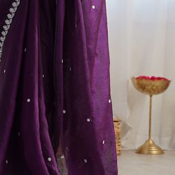 Anouk Embellished Sequinned Tissue Saree image 2
