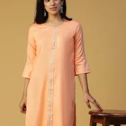 BAESD Women Cotton Knee-Length Straight Kurta-picture-24