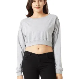 Miss Chase Grey Textured Crop Top-picture-27
