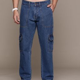 Roadster Men Relaxed Fit Pure Cotton Cargo Jeans-picture-47