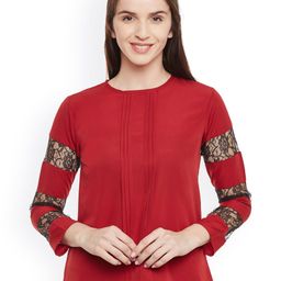 Belle Fille Women Red Solid Top-picture-32
