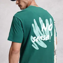 WROGN Graphic Printed Drop-Shoulder Sleeves Pure Cotton T-shirt-image-47