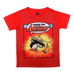 Superman Boys Red Printed Round Neck T-shirt-image-76