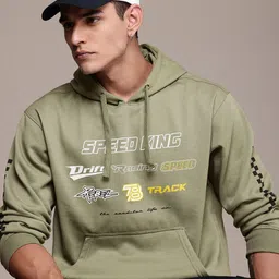 The Roadster Life Co. Typography Printed Hooded Relaxed Fit Sweatshirt-image-91