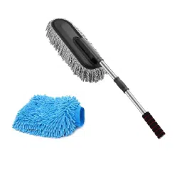 Winberg Large Black/Blue Multipurpose Duster, Duster+Gloves (Pack of 2)-7