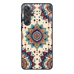QRIOH Blooming Kaleidoscope Floral Printed Samsung Galaxy M55 5G Glass Back Case-image-24