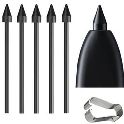 Befzygwk 5 PCS Galaxy Tab S8 S Pen Soft Tips/Nibs Compatible with Galaxy Tab S8 / Tab S8 Plus/Tab S8 Ultra S Pen Replacement Tips/Nibs with Tools (5 Pcs Black) image 1