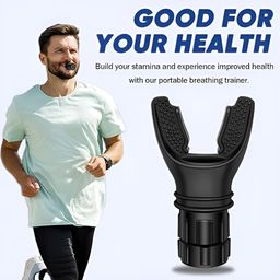 Portable breathing exercise device for lungs | Breathing trainer with Resistance Adjustable | Lung Trainer with excellent quality silicone | Easy to Clean and Use | Improve Breathing Capacity image 4