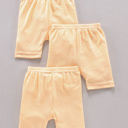 Red Rose Cotton Cycling Shorts Solid Pack of 3 - Cream-picture-12