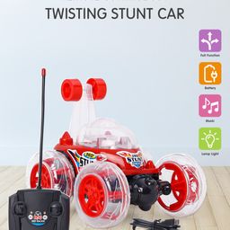 Remote Control 360 Degree Twisting Stunt Car - Red-7
