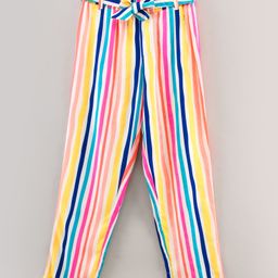 Vitamins Ankle Length Cotton Striped Pants- Multicolor-image-36