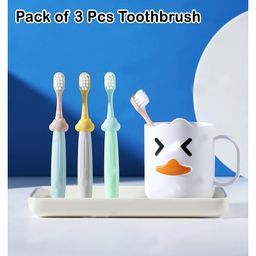 Mihar Essentials Kids Extra Soft Toothbrush Pack of 3 - Multicolor (ToothBrush 09)-image-23
