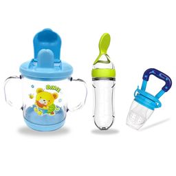 Chinmay Kids Straw Feeding Sipper Anti Spill for Kids Fruit Feeder And Soother - Made of Food-Grade Material, 100% free of BPA  (Blue-Green-Blue)-22