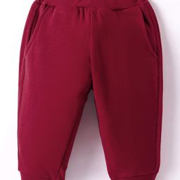 Zero Knit Full Length Solid Color Fleece Pant - Dark Red-picture-25