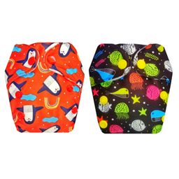 Dumbledo Premium Newborn Cloth Diaper with Integrated Cotton Insert - Antibacterial, Hypoallergenic, Smell-Free - Adjustable Fit for 0 to 6 months, Pack of 2-12