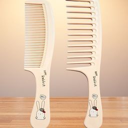 KOLORUP BEAUTY Set Of 2 High Quality & Profession Hair Comb Set - Peach Colored-1