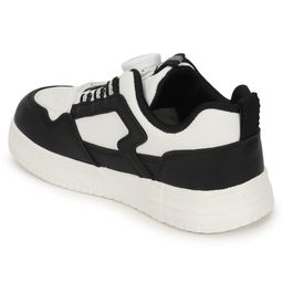 TRUFFLE COLLECTION Colour Blocked With Rotating Button Closure Sneakers - Black image 4
