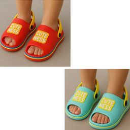 ONFEET Kids Pack Of 2 Self Design Flip Flops-10