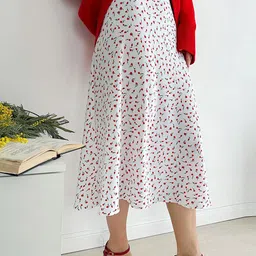 LULU & SKY Printed A-Line Midi Skirts image 1