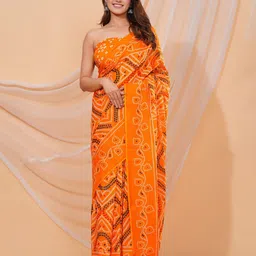 Shivanya Handicrafts Floral Pure Cotton Block Print Saree-image-54