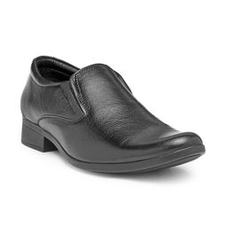 Red Chief Men Black Leather Semiformal Slip-Ons-image-58