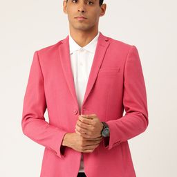 Peter England Self Design Single-Breasted Slim Fit Blazers-image-54