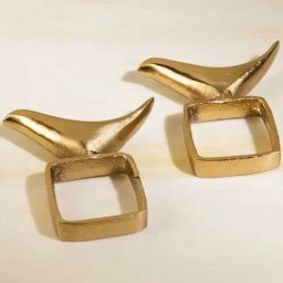 Freedom Tree Ft Birdie Handcrafted Brass And Metal Napkin Ring - Set Of 2-21