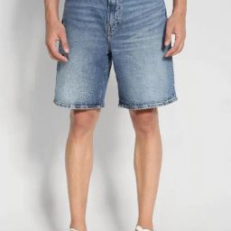 American Eagle Blue Cotton Regular Fit Denim Shorts-picture-40