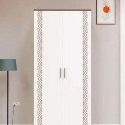SPYDER CRAFT Zircon Engineered Wood Double Door Wardrobe (Noce Lyon & White)-18