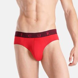FCUK Multi-Color Polyamide Solid Briefs Pack of 2 image 4