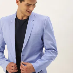 Mast & Harbour Men Solid Single-Breasted Slim Fit Casual Blazer-picture-22