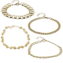 OOMPH Gold Bold Look Delicate Bracelet Pack of 4-13