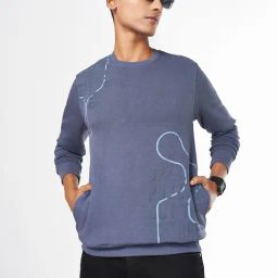 SF Jeans by Pantaloons Blue Indigo Cotton Regular fit Sweatshirts & Hoodies-picture-11