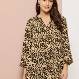 Qurvii Black Printed Top-7