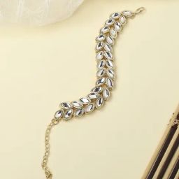 OOMPH Gold Kundan IndoWestern Bracelet-20