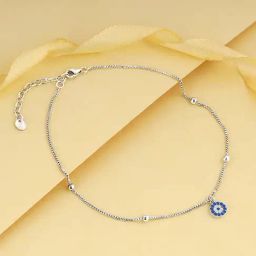 GIVA 925 Sterling Silver Evil Eye Charm Anklets For Women-image-88