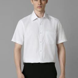 Louis Philippe White Cotton Regular Fit Striped Shirt-picture-41