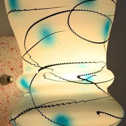 SOMIL Blue Glass Cylinder Printed Wall Lamps-picture-42