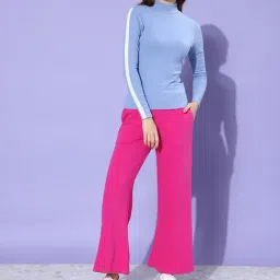 Dillinger Pink Fleece Regular Fit High Rise Trackpants-picture-15