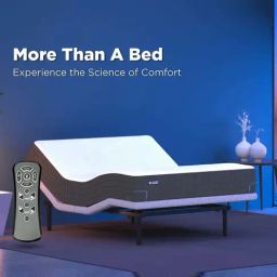 The Sleep Company Elev8 Queen Size Smart Recliner Bed Base with 8 inch Ortho Mattress- Black-image-58