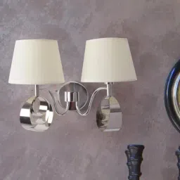 Kapoor E Illuminations Indian Royal Silver Metal Wall Light - Set of 1-image-47