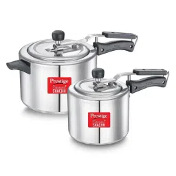 Prestige Nakshatra Plus Svachh Silver Aluminium Pressure Cookers (5000 ml, 3000 ml) - Set of 2-17