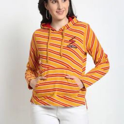 Club York Yellow Striped Hooded Sweatshirt-picture-43