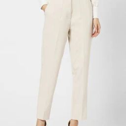 Van Heusen Women's Beige Contemporary Fit Trousers-image-91