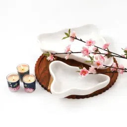 ICraft White Marble Aakaar Platter - Set of 1-image-6