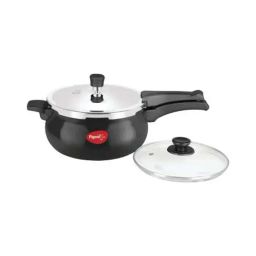 Pigeon Black Hard Anodised Lpg Compatible Pressure Cooker (5 L) - Set of 1-image-51