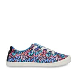 Skechers Women's BEACH BINGO - DOWN WITH LOVE Blue Multi Lifestyle Slip On Shoe-image-63